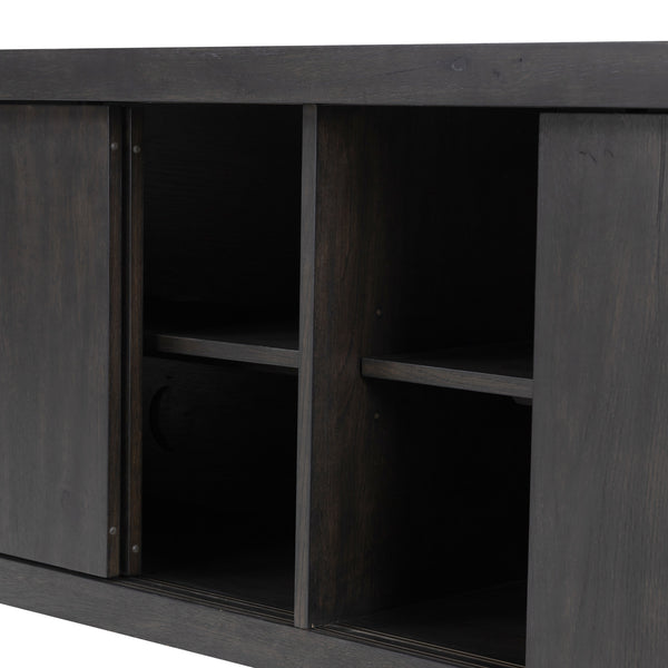 Laredo Media Console In Smoked Black Veneer