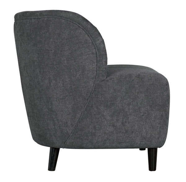 Laffont Sungkai/Mindi Chair in Charcoal Black with Ocean Grey Fabric