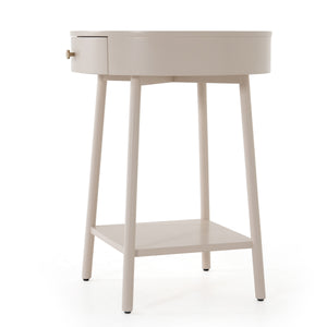 Van Nightstand In Matte Alabaster