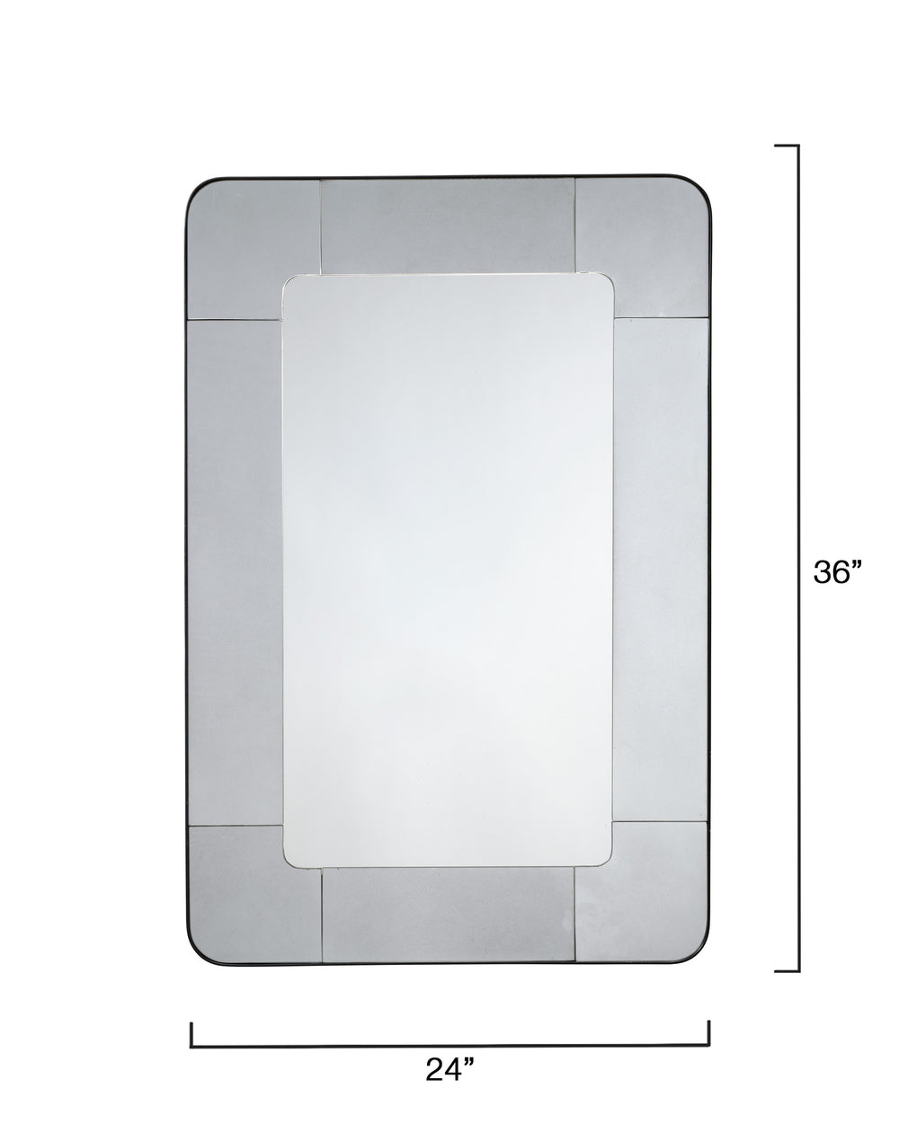 Elemental Antique Mercury Glass Wall Mirror, Small