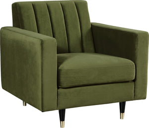 Kristin Chair In Olive Velvet