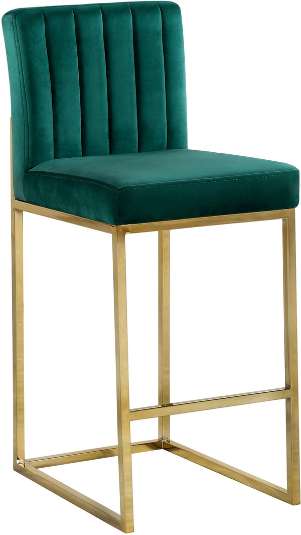 Joanna Stool In Green Velvet