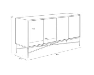 ALGARVE SIDEBOARD - BLACK / CHAMPAGNE GOLD