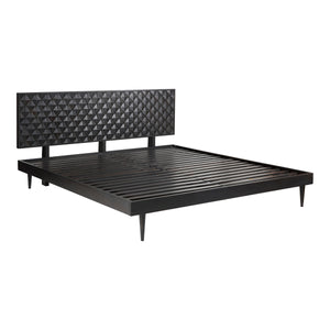 Moe's Pablo King Size Bed in Black Sheesham Wood