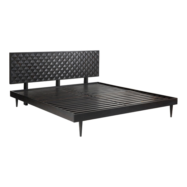 Moe's Pablo King Size Bed in Black Sheesham Wood
