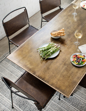 Wharton Dining Chair In Distressed Brown
