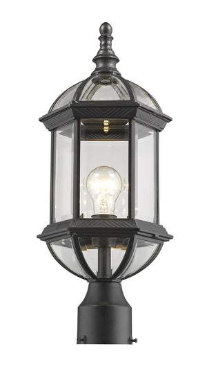 Annex 1 Light Outdoor Post Mount in Black Finish