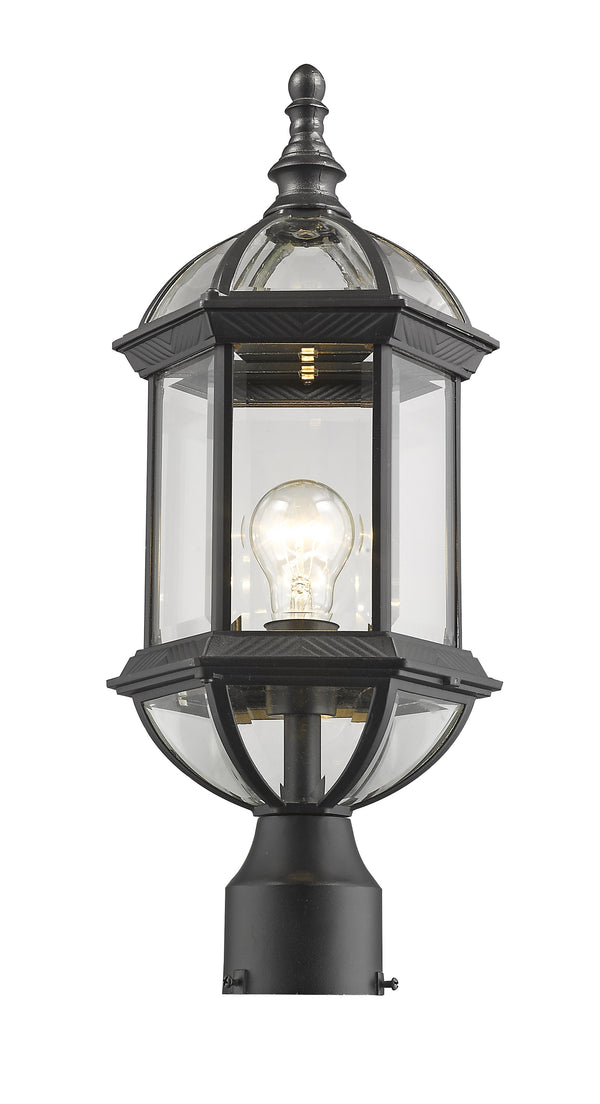 Annex 1 Light Outdoor Post Mount in Black Finish