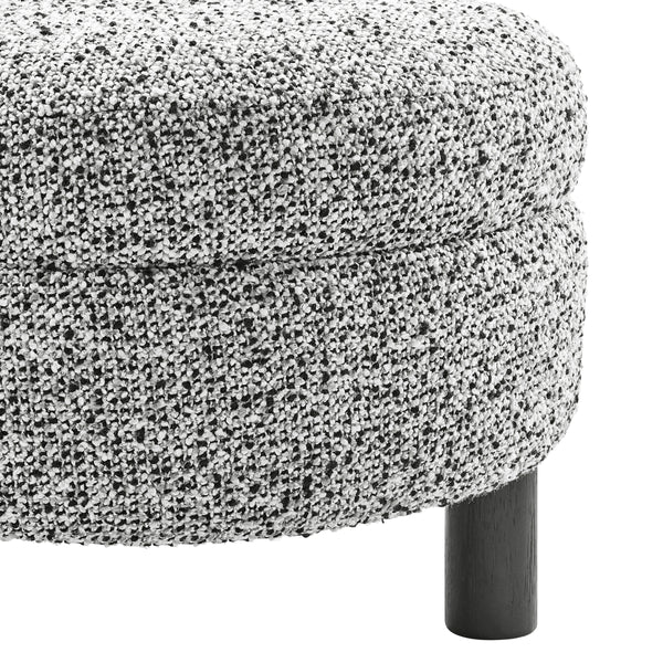 Esther Boucle Accent Chair, Speckled White 