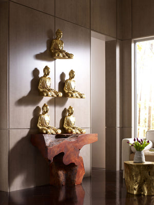 Log Stool, Large, Gold