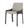 Stella Faux Leather Dining Side Chair, Taupe/Dark Brown