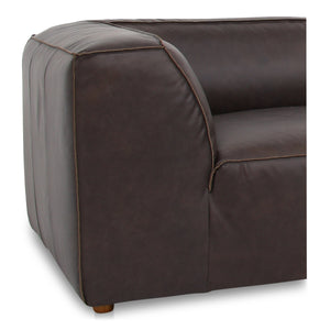 Form Lounge Modular Sectional in Espresso Brown Leather