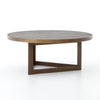 Shagreen Round Coffee Table-Antique Bras