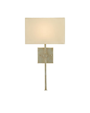 Ashdown Silver Wall Sconce In Silver Leaf