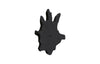 Freeform Teak Wall Slice, Medium, Black