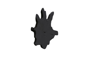 Freeform Teak Wall Slice, Medium, Black