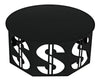 Dollar Coffee Table, Black Steel