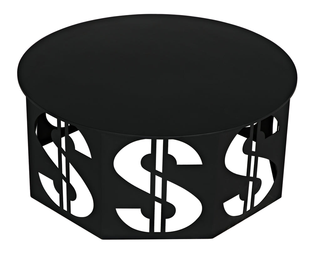 Dollar Coffee Table, Black Steel