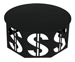 Dollar Coffee Table, Black Steel