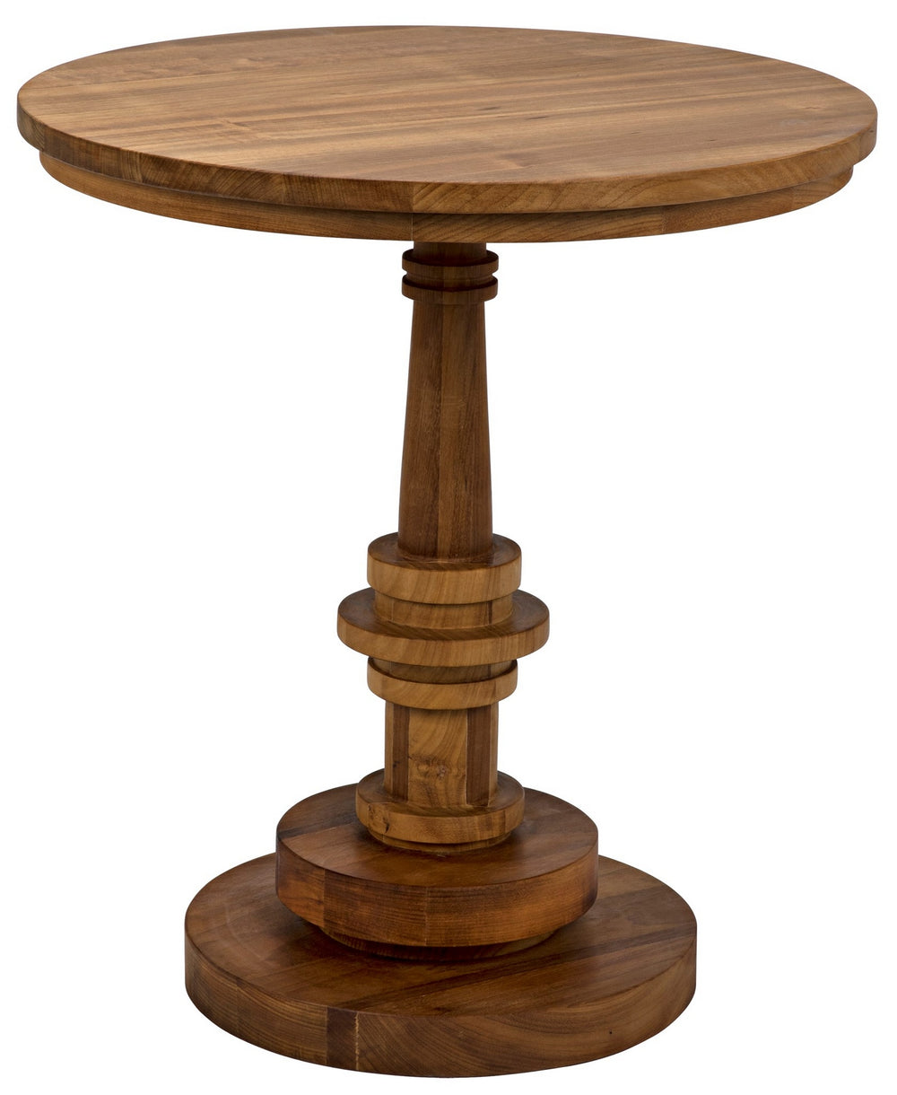 Comodo Side Table, Gold Teak