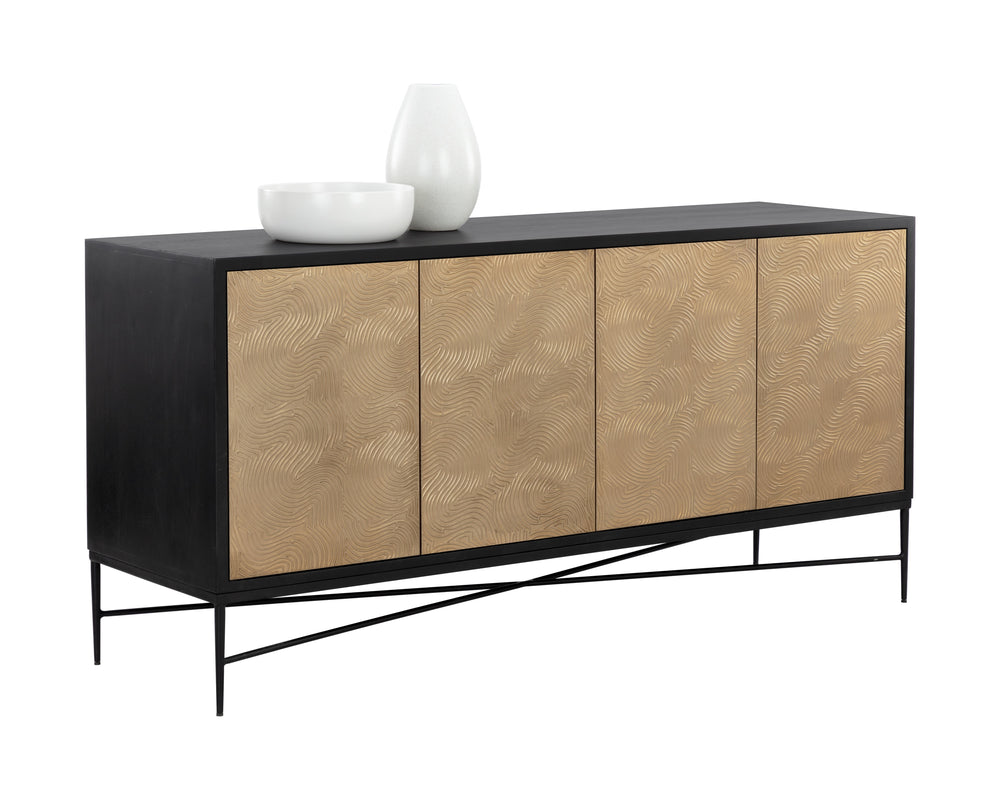 ALGARVE SIDEBOARD - BLACK / CHAMPAGNE GOLD