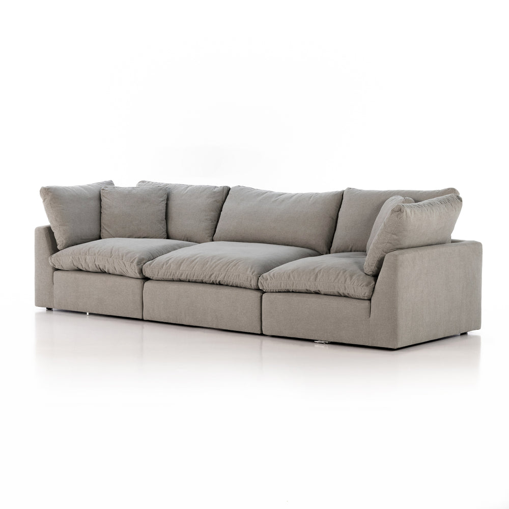 Stevie 3Pc Sectional Sofa In Destin Flannel