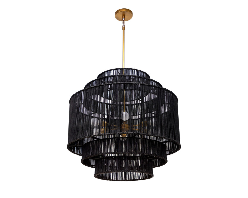 ALYSSA CHANDELIER - BLACK JUTE