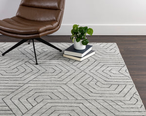 MAZEY HAND-LOOMED RUG - GREY - 8' X 10'