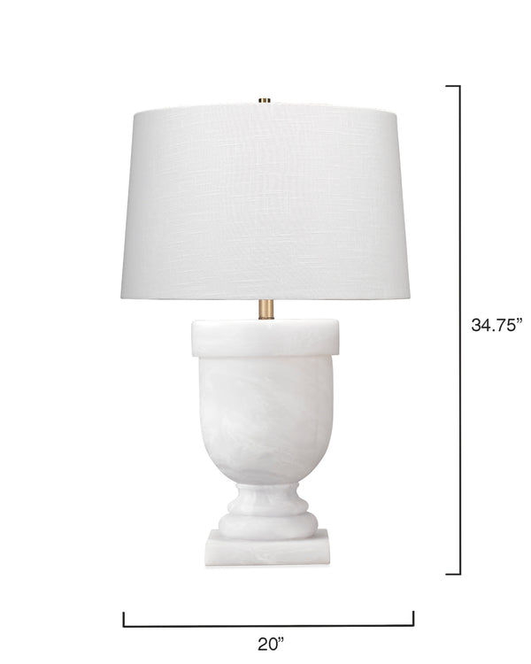 Carnegie Resin Table Lamp with Linen Shade