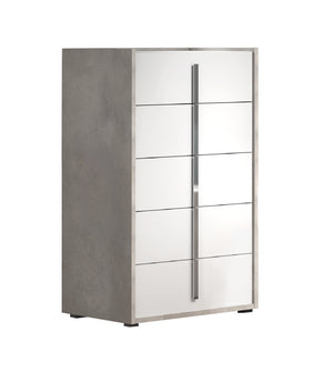 Ada Premium Chest in Cemento/Bianco Opac