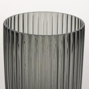 Dawn Short Smokey Black Glass Vase