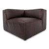 Form Corner Chair in Espresso Brown Leather
