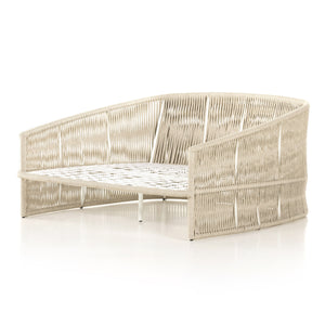 Porto Outdoor Day Bed In White Aluminum