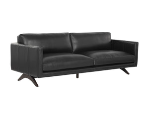 ROGERS SOFA - CORTINA BLACK LEATHER