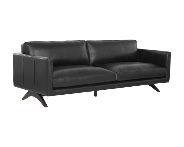 ROGERS SOFA - CORTINA BLACK LEATHER