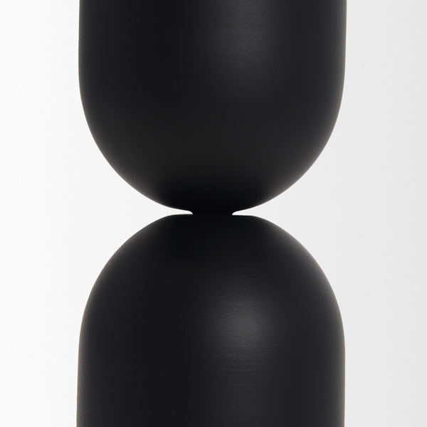 Qamra Tall Black Metal Pillar Candle Holder