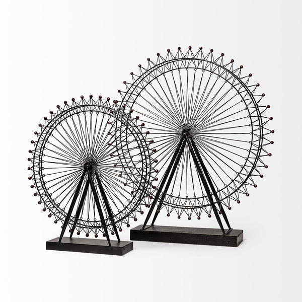 London Eye 3L x 25W Black Metal London Eye Replica