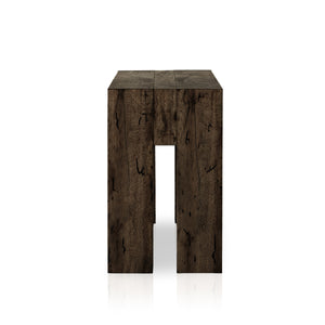 Abaso Console Table In Ebony Rustic