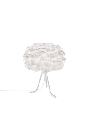 Eos 13" H Table Lamp in White with White Adjustable Base