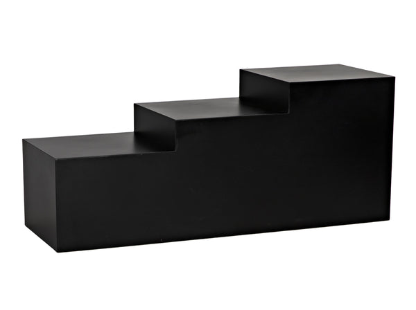 Stein Industrial Steel Coffee Table in Matte Black