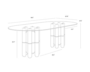 YANNA DINING TABLE - 94.5"