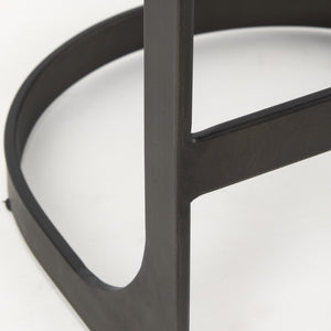 Tyson 17L x 18W x 28H Brown/Gray Suede W/ Metal Frame Counter Stool