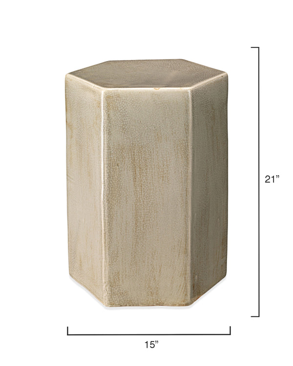 Porto Ceramic Indoor/Outdoor Side Table-Large, Pistachio