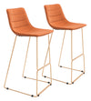 Adele Barstool (Set of 2) Orange & Gold