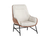LUCIER LOUNGE CHAIR - BELFAST OATMEAL / BRAVO COGNAC