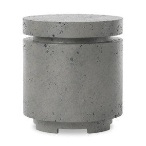 Higgins Outdoor Round Propane Enclosure In Pewter Concrete