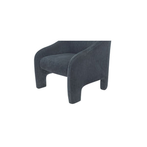 Moe's Tuva Accent Chair in Slate Blue Velvet