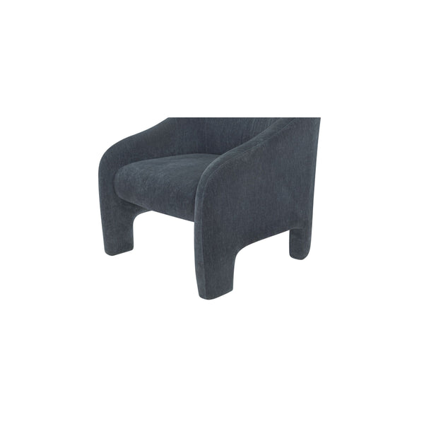 Moe's Tuva Accent Chair in Slate Blue Velvet