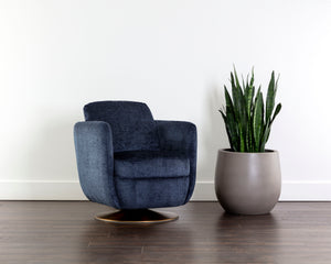 GILLEY SWIVEL LOUNGE CHAIR - BERGEN NAVY