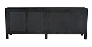 Weston Sideboard, Hand Rubbed Black with Light Brown Trim